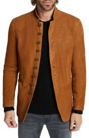 John Varvatos Notch Collar Suede Jacket at Nordstrom