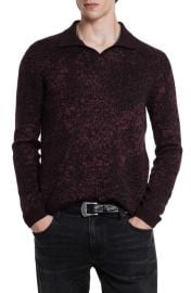 John Varvatos Oliver Organic Cotton Jacquard Sweater at Nordstrom