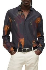 John Varvatos Rodney Floral Button-Up Shirt at Nordstrom