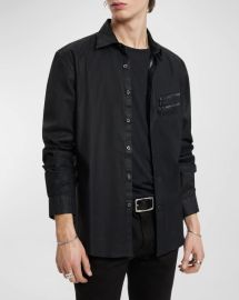 John Varvatos Slim Fit Button Up Shirt Jacket at Neiman Marcus