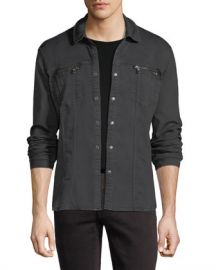 John Varvatos Star USA Denim Knit Shirt Jacket at Neiman Marcus