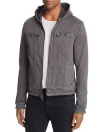 John Varvatos Star USA Hooded Zip-Front Knit Jacket Bloomingdales at Bloomingdales