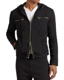 John Varvatos Star USA Hooded Zip-Front Knit Jacket Bloomingdales at Bloomingdales