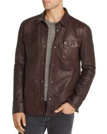 John Varvatos Star USA Leather Shirt Jacket Bloomingdales at Bloomingdales