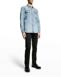 John Varvatos Star USA Mens Marshall Denim Western Shirt at Neiman Marcus