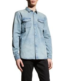 John Varvatos Star USA Menx27s Marshall Denim Western Shirt at Neiman Marcus