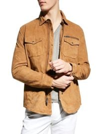 John Varvatos Star USA Menx27s Shilo Light Suede Jacket at Neiman Marcus