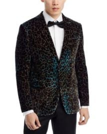 John Varvatos Star USA Velvet Leopard Print Slim Fit Jacket Bloomingdales at Bloomingdales