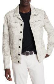 John Varvatos Studded Denim Trucker Jacket at Nordstrom