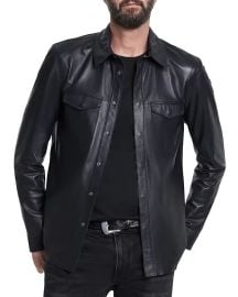 John Varvatos Travis Leather Shirt Jacket at Bloomingdales