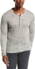 John Varvatos William Slim Fit Linen Blend Henley at John Varvatos