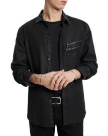 John Varvatos Zill Slim Fit Long Sleeve Double Zip Shirt Bloomingdales at Bloomingdales