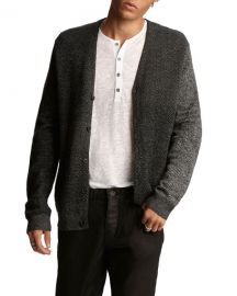 John VarvatosMen s Herringbone Easy-Fit Cardigan at Neiman Marcus