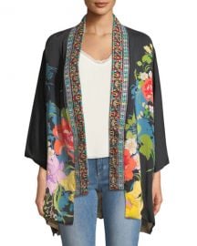 Johnny Was Fuskha Floral-Print Kimono at Neiman Marcus