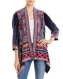 Johnny Was Isadora Velvet Drape Cardigan Women - Bloomingdale s at Bloomingdales