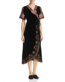 Johnny Was Joanna Embroidered Velvet Wrap Dress Women - Bloomingdale s at Bloomingdales