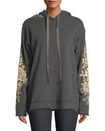 Johnny Was Plus Size Ollena Embroidered Pullover Hoodie Sweatshirt at Neiman Marcus