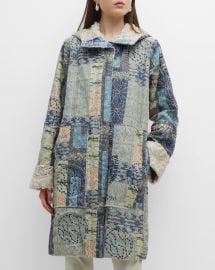 Johnny Was Shasiko Patchwork Print Sherpa Lined Jacket at Neiman Marcus