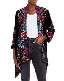 Johnny Was Tinasha Velvet Embroidered Jacket Bloomingdales at Bloomingdales