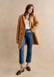 Johnson Coat - Camel - Virgin wool - Szane at Sezane