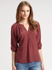 Joie - Addie Printed Silk Pullover at Saks Fifth Avenue