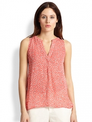 Joie - Aruna Heart-Printed Silk Blouse at Saks Fifth Avenue