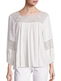 Joie - Bellange Lace Inset Blouse at Saks Off 5th