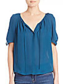 Joie - Berkeley Pleated Silk Blouse at Saks Fifth Avenue