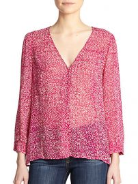 Joie - Calvina Silk Dotted Necktie Blouse at Saks Fifth Avenue