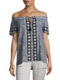 Joie - Camelyn Tassel Off-The-Shoulder Blouse at Saks Fifth Avenue