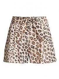 Joie - Carden Leopard Linen Tie-Front Shorts at Saks Fifth Avenue