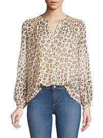 Joie - Cordell Smocked Leopard Blouse at Saks Off 5th