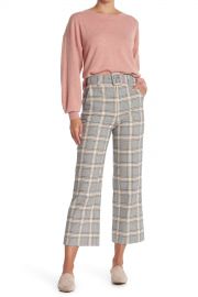 Joie   Isami Plaid Belted Ankle Pants   Nordstrom Rack at Nordstrom Rack