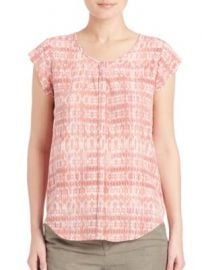 Joie - Iva Silk Ikat Button-Front Top at Saks Fifth Avenue