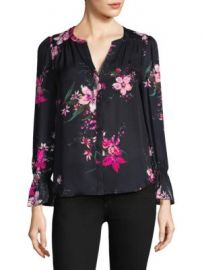 Joie - Keno Floral-Print Bell-Sleeve Silk Blouse at Saks Off 5th