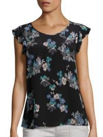 Joie - Kerr Brushstroke Floral Print Silk Blouse at Saks Fifth Avenue