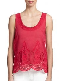 Joie - Lille Embroidered Cotton Tank at Saks Fifth Avenue