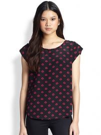 Joie - Rancher Silk Lip-Print Top at Saks Fifth Avenue