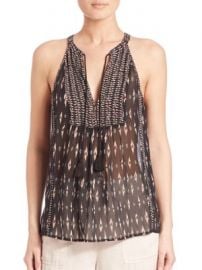 Joie - Shara D Ikat-Print Silk Halter Top at Saks Off 5th