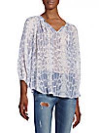 Joie - Spherra Snake-Print Silk Blouse at Saks Off 5th