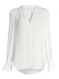 Joie - Tariana Silk Covered Button Blouse at Saks Fifth Avenue