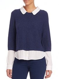 Joie - Thevenette Layered Long-Sleeve Sweater in Sapphire at Saks Fifth Avenue