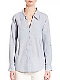 Joie  Cartel Button-Front Chambray Shirt at Saks Fifth Avenue