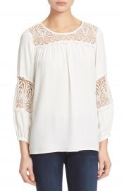 Joie  Coastal  Lace Inset Blouse at Nordstrom