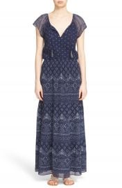 Joie  Manalia  Print Silk Blouson Maxi Dress at Nordstrom