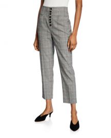 Joie Abony Cropped Button-Front Pants at Neiman Marcus