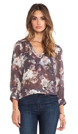 Joie Aceline Blouse in Charcoal  REVOLVE at Revolve