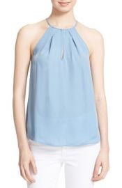 Joie Acrux B Silk Top in Dusky Blue at Nordstrom