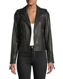 Joie Ailey Paper-Weight Leather Moto Jacket at Neiman Marcus