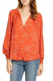 Joie Allea Floral Print Crepe Blouse   Nordstrom at Nordstrom